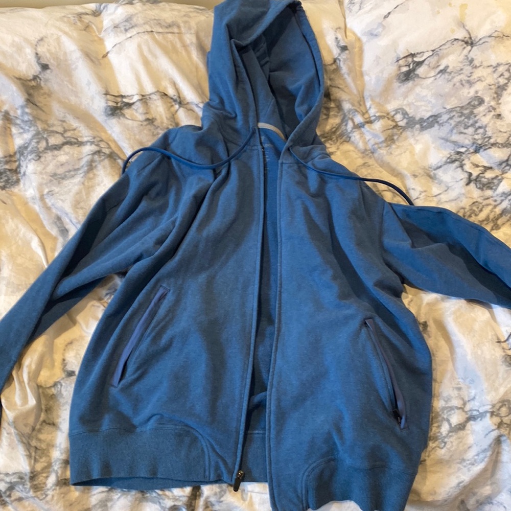 Mack Weldon zip up hoodie blue